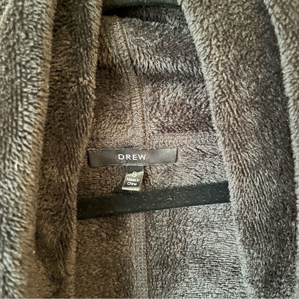 DREW Morrison Fleece Cozy Open Cardigan Black‎ size Small - Picture 4 of 6
